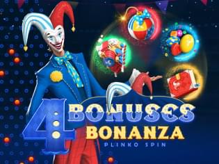 4 Bonuses Bonanza Plinko бонусная игра